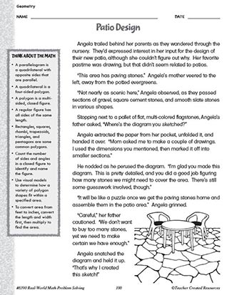 Geometry Math Worksheet and Answer Key Grade 4-6