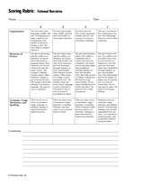 Scoring Rubric: Fictional Narrative