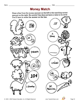 Money Matching Activity Using Coins