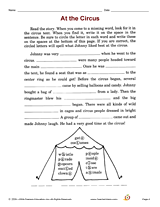 At the Circus: Story Fill-In