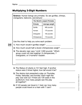 Multiplying Three-Digit Numbers (Gr. 3)