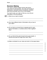 Time: Decision Making Skills (Gr. 4)