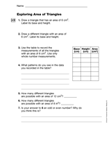 Exploring Area of Triangles (Gr. 5)