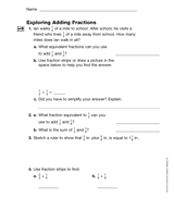 Exploring Adding Fractions (Gr. 5)
