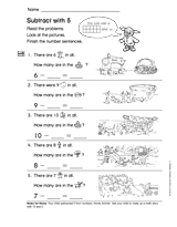 Subtract with 5 (Gr. 1)