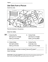 Geometry and Fractions: Use Data from a Picture (Gr. 1)