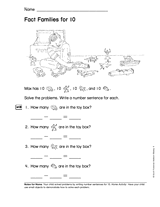 Fact Families for 10 (Gr. 1)