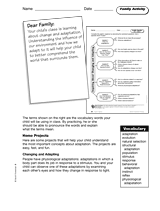Changing and Adapting: Family Activity
