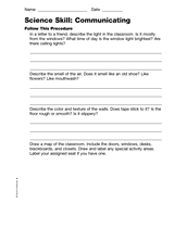 Science Skill: Communicating (Gr. 4)