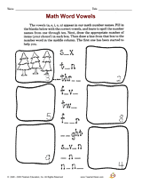Math Word Vowels