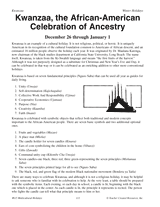 Kwanzaa, the African-American Celebration of Ancestry
