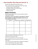 Home Activities: Place Value and Time (Gr. 3)