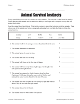 Animal Survival Instincts