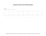 Comparing Fractions with Unlike Numerators