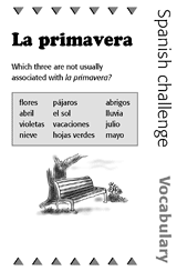 Spanish Vocabulary Challenge: Springtime