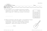 Math Warm-Up 79 for Gr. 1 & 2: Operations