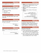 February Daily Calendar of Activities