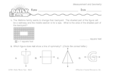Math Warm-Up 114 for Gr. 3 & 4: Measurement & Geometry