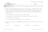 Math Warm-Up 130 for Gr. 5 & 6: Measurement & Geometry
