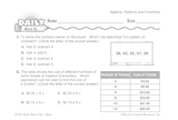 Math Warm-Up 209 for Gr. 5 & 6: Algebra, Patterns & Functions
