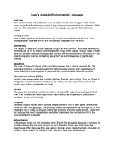 Environment Glossary