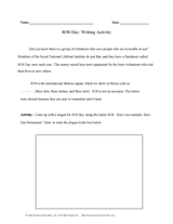 SOS Day Writing Activity