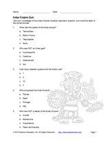 Aztec Empire Quiz