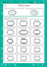 Telling Time: Clock Faces III (Grade 2)
