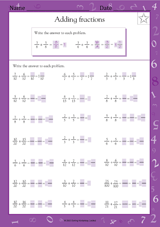 Adding & Simplifying Fractions II (Grade 5)