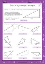 Area of Right-Angled Triangles