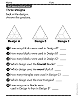 Three Designs: Counting Blocks